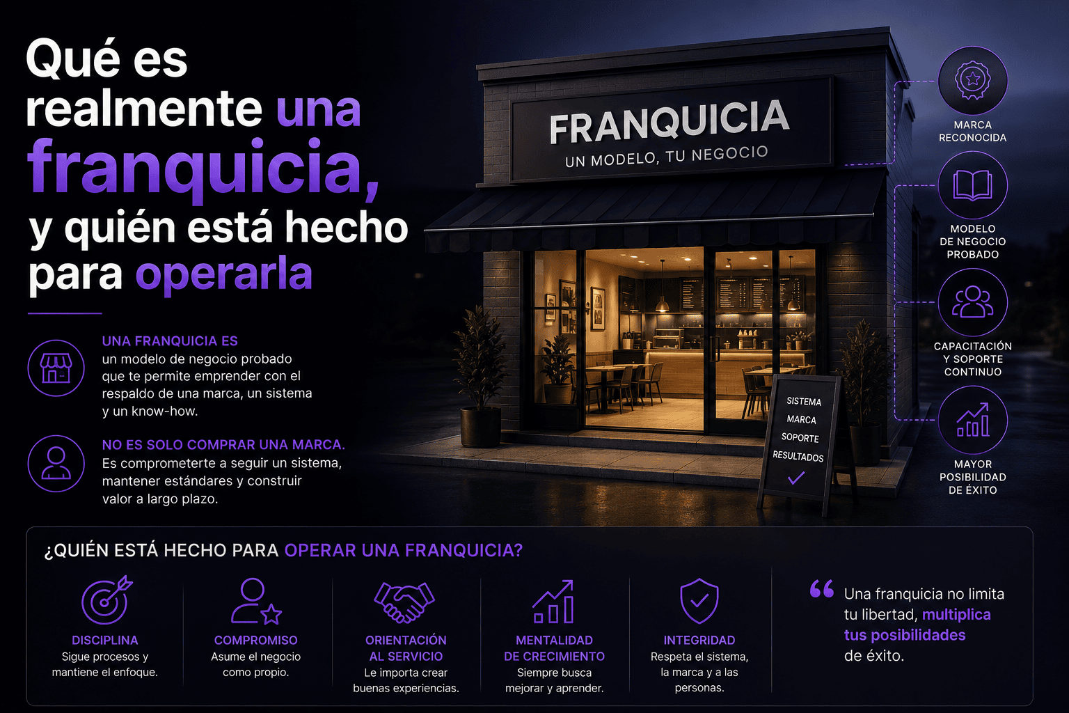 Qué es realmente una franquicia, y quién está hecho para operarla